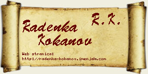 Radenka Kokanov vizit kartica